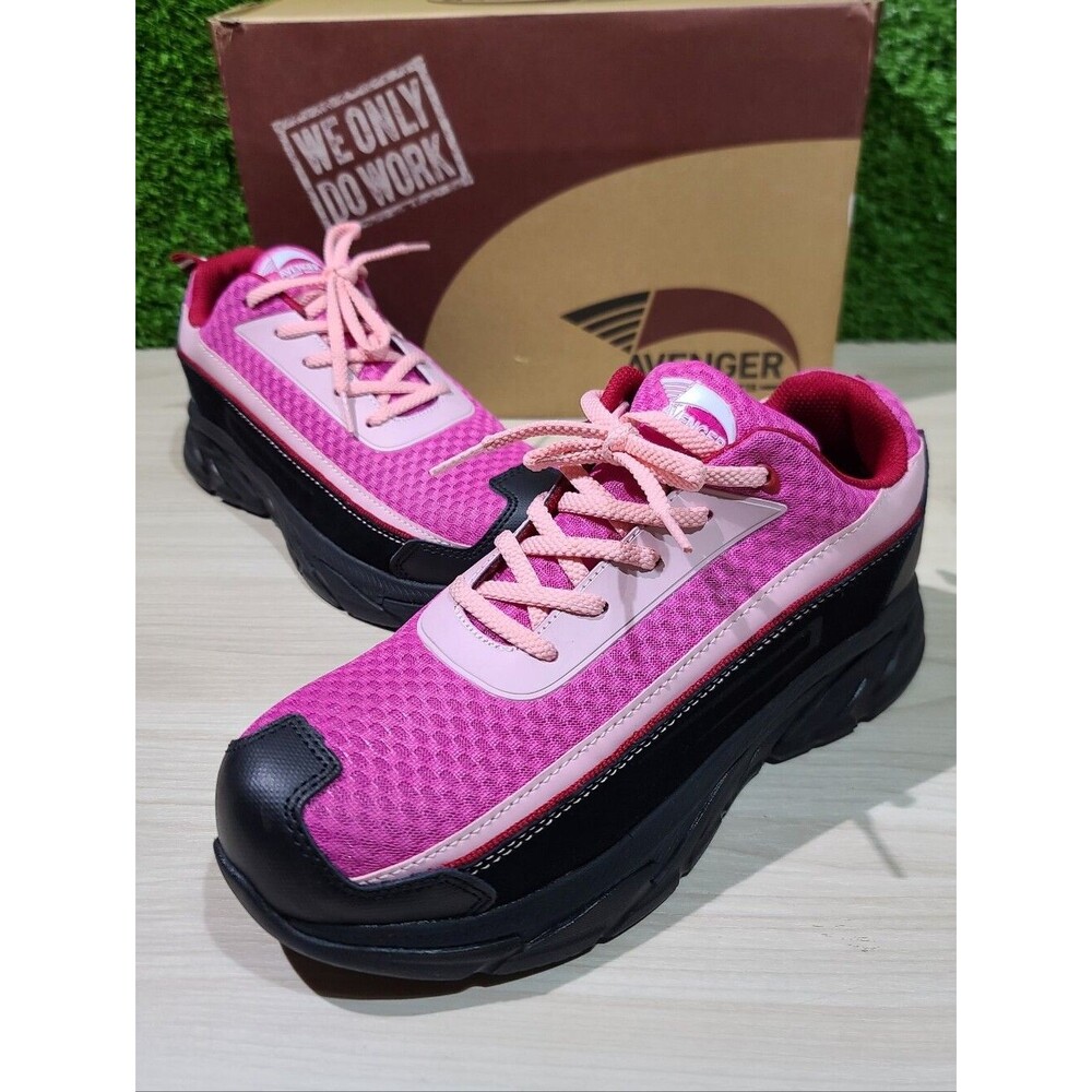 Avenger Electra CT Work Boots - Pink/Black 9.5 New